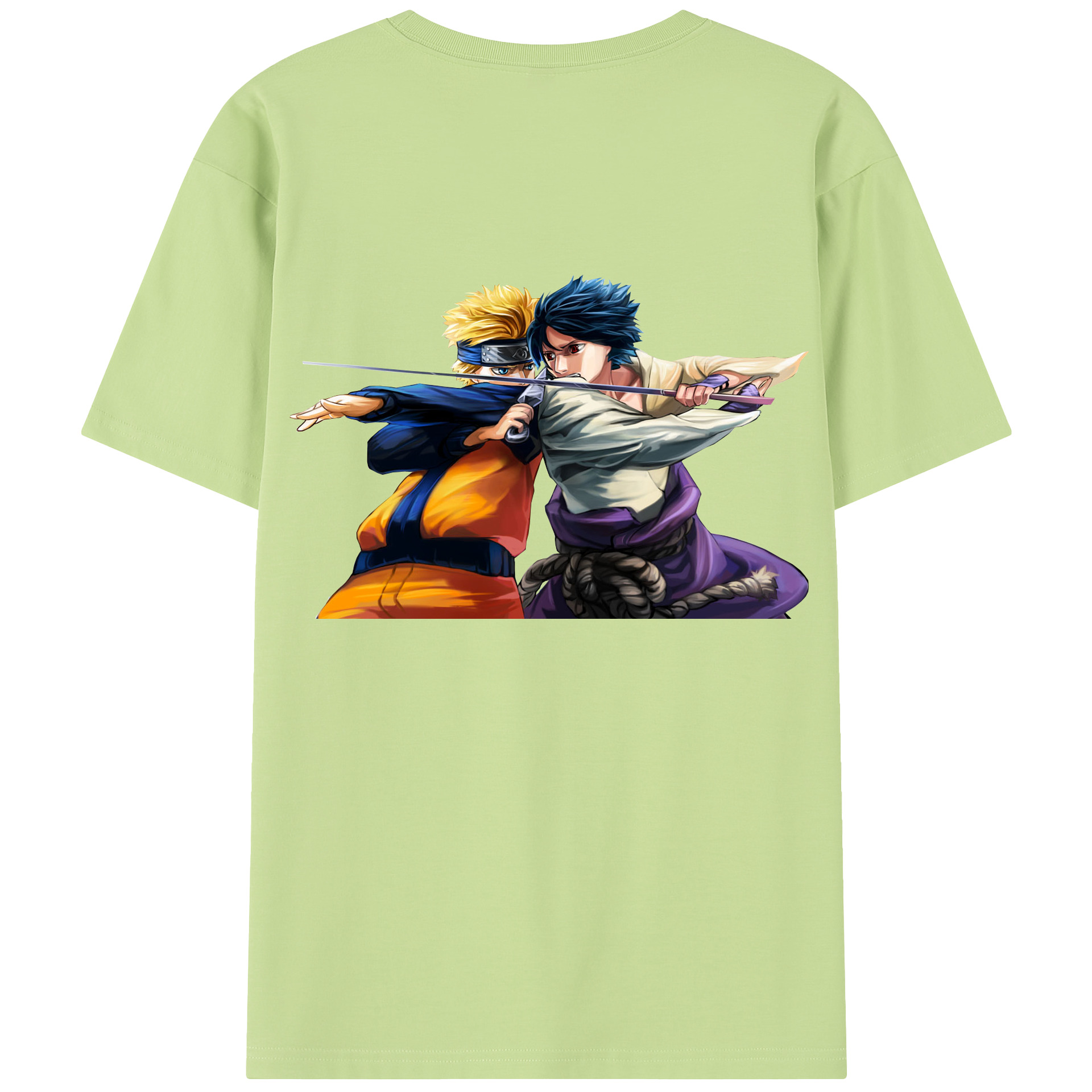 （画像用） NARUTO -ナルト- うずまき ナルト Uzumaki Naruto 綿100％半袖Tシャツ（背面プリント）